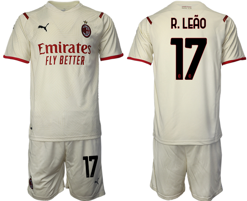 Men 2021-2022 Club AC Milan away cream #17 Soccer Jersey